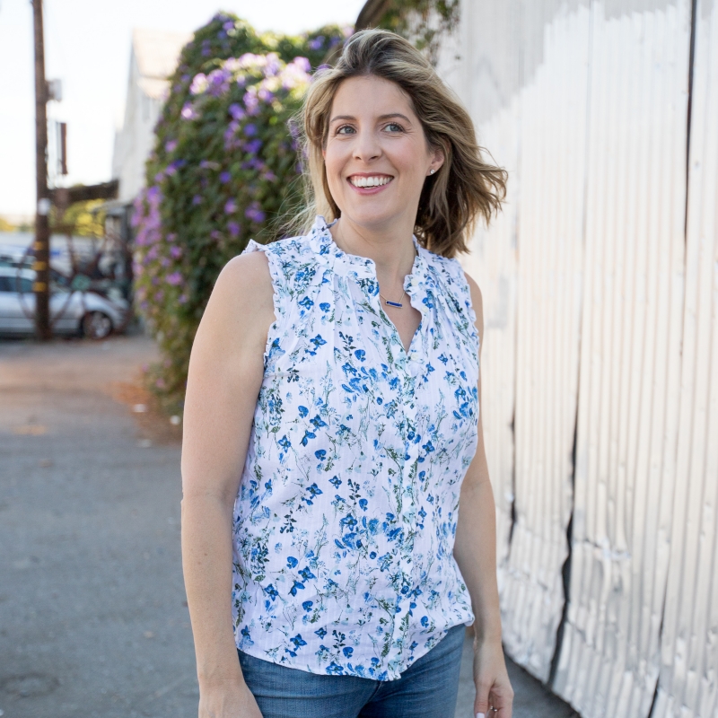 Sleeveless Floral Top