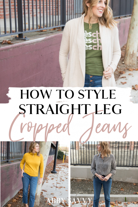 how to style cropped straight leg jeans
