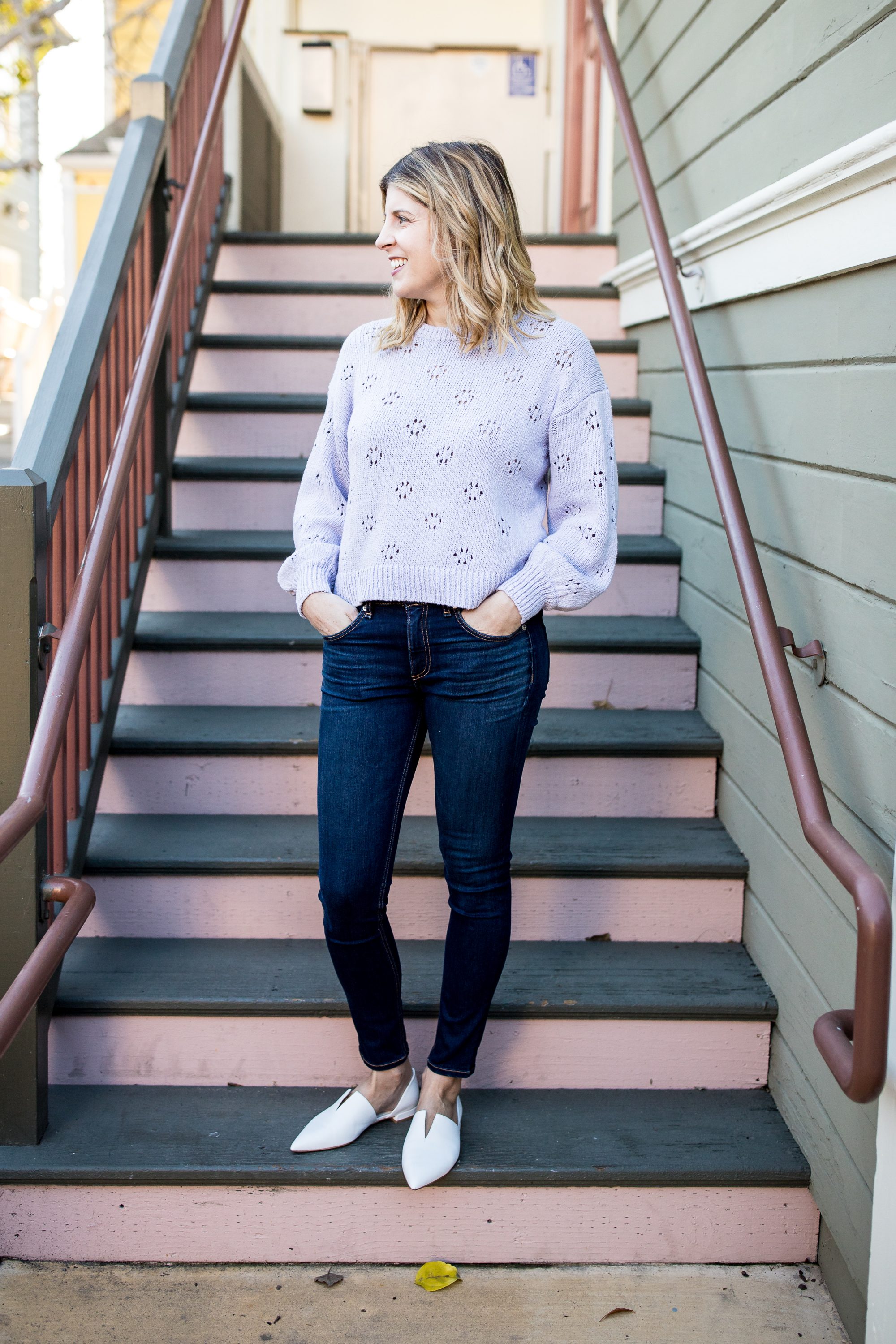 spring trend pointelle sweater