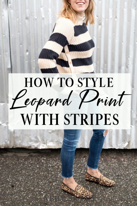 how to wear leopard print and stripes