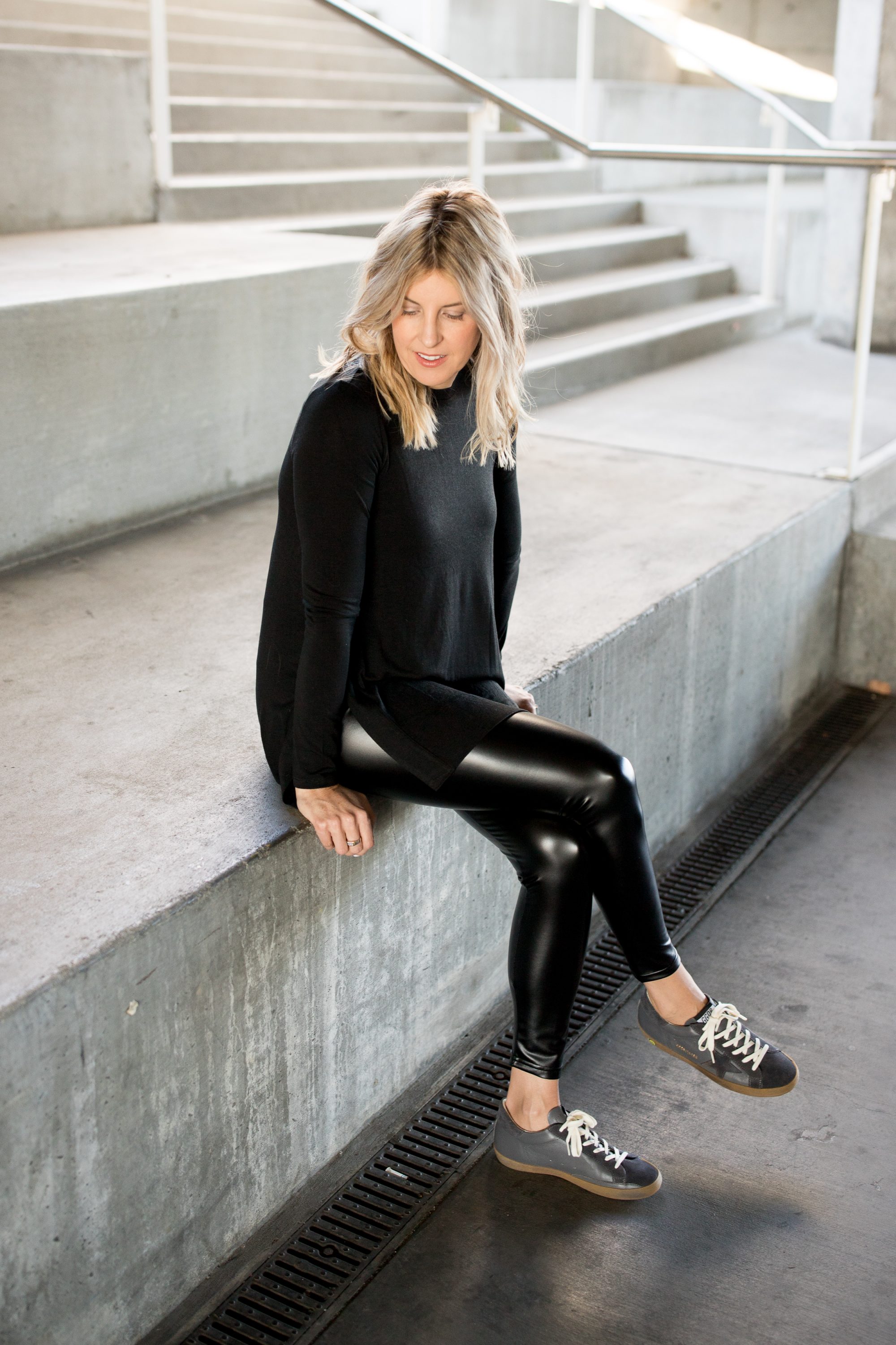 How To Style Spanx Leather Leggings For Fall - What Savvy Said