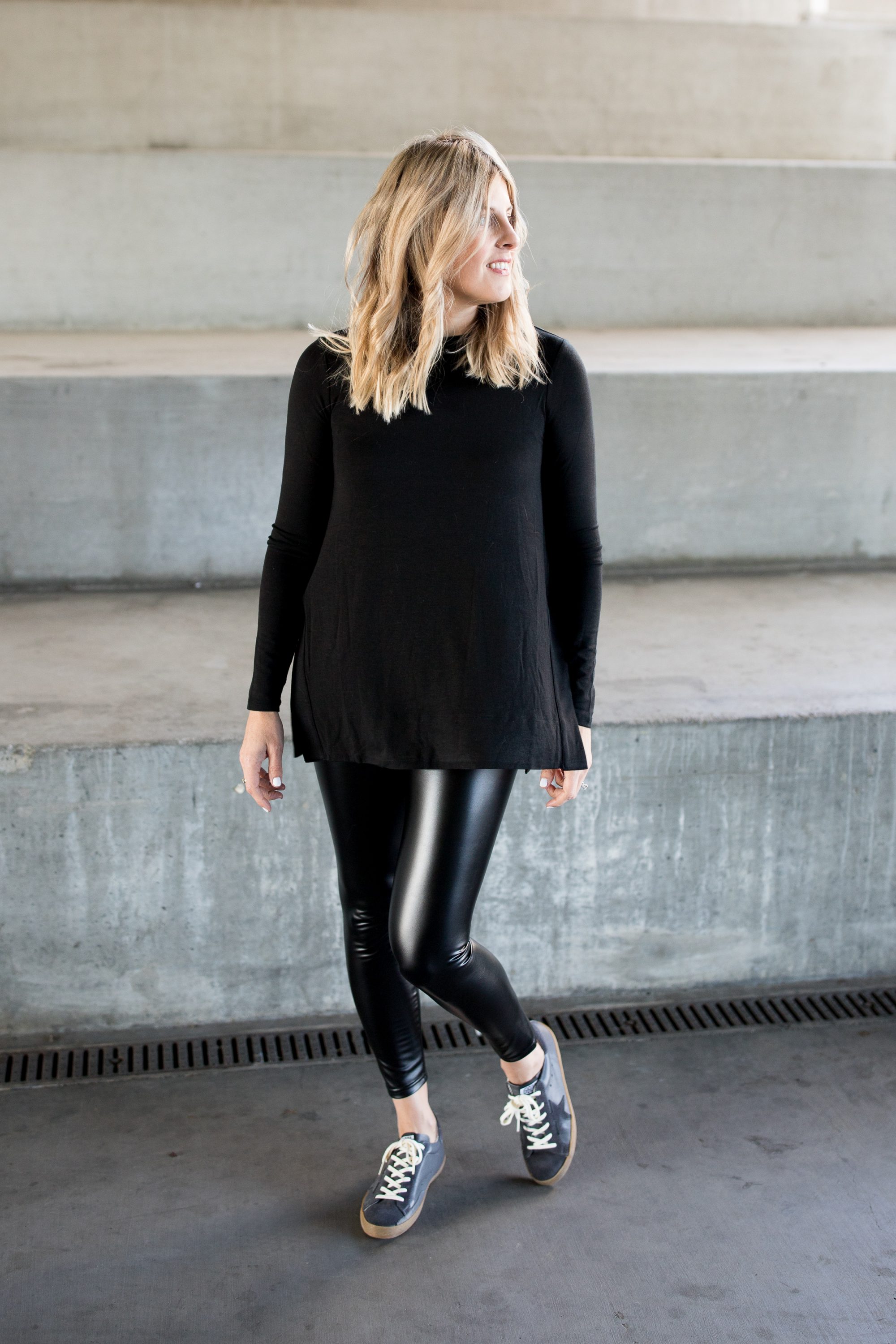 spend vs. save: faux leather leggings